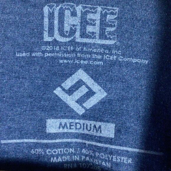 Classic ICEE slurpee Stay Cool Summer T Shirt Navy Blue Med - Picture 3 of 4